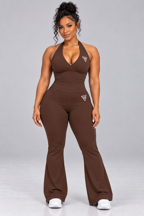 The Allure Set | Halter Top & Flare Leggings