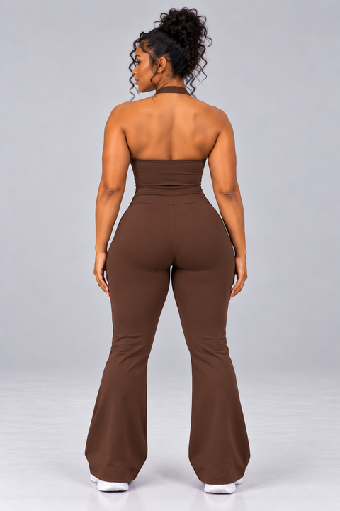 The Allure Set | Halter Top & Flare Leggings