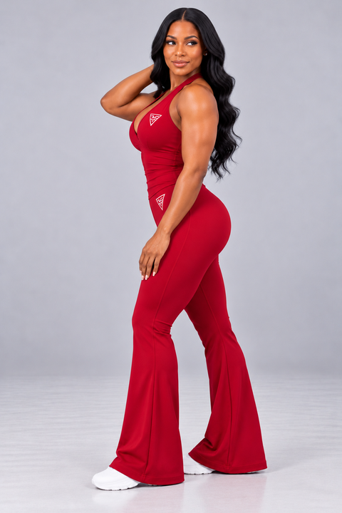 The Allure Set | Halter Top & Flare Leggings