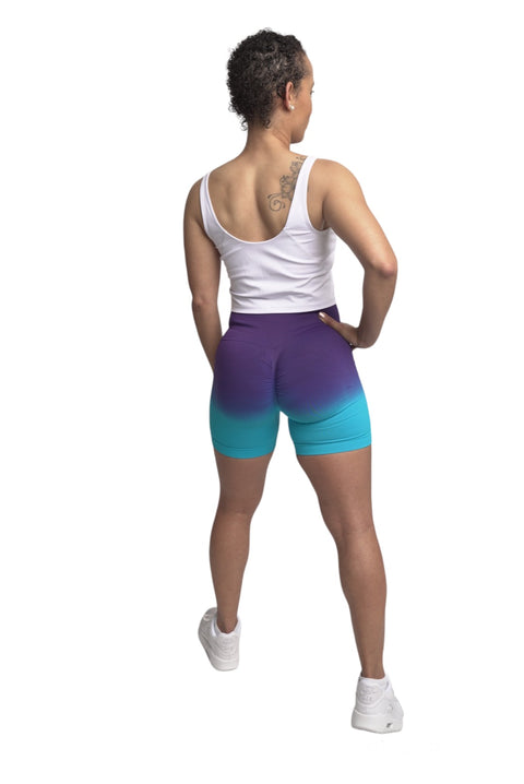 Ombre High Waist Shorts